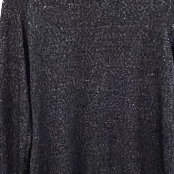 Massimo Black and Silver Open Front Cardigan Sweater / Size XL / Gently PreOwned - Picture 2 of 6